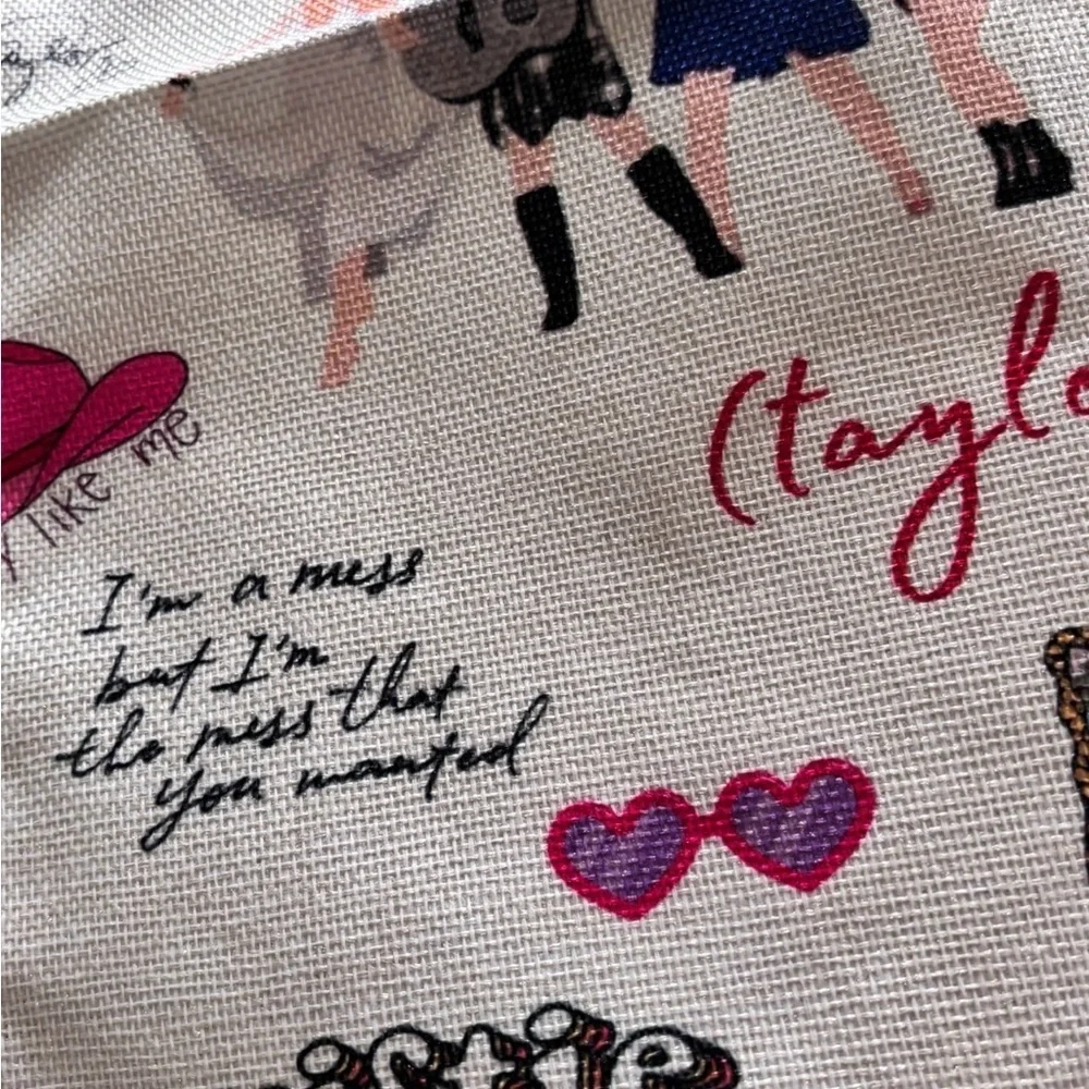 Swiftie Eras Tour Square Pillow Cover 17X17” Taylor Swift Zipper Close NIB